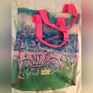 Lilly Pulitzer Colorful Mesh Tote Bag